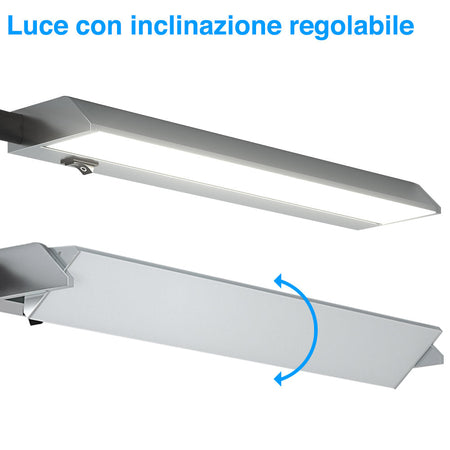 Lampada Luce Sottopensile 35cm Mobili Cucina Armadio Barra 30 LED in Alluminio