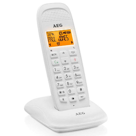 AEG Voxtel D81 Telefono Domestico DECT Cordless Display 1,6'' LCD Bianco