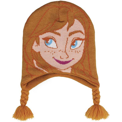 Cappello Peruviano Bambina Disney Frozen Anna In Maglia Calda Taglia Unica