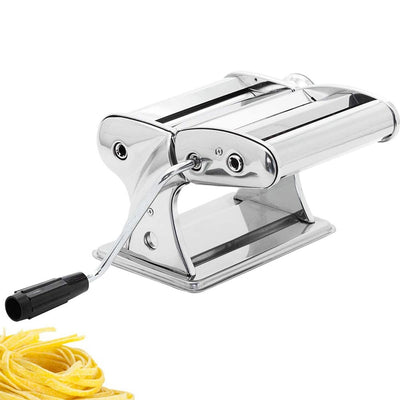 Macchina Pasta Fresca Manuale Cucina Stendi Impasto Acciaio Inox 3 Rulli 210mm