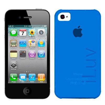 Custodia Ultra Fine In Plastica per iPhone 4/4S Colore Blu iLuv ICC733BLU Silk