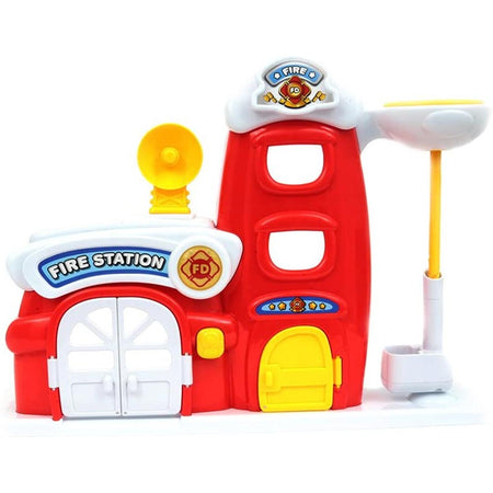 Grande Stazione dei Pompieri giocattolo Bambini con Camion Vigili Fuoco e Suoni