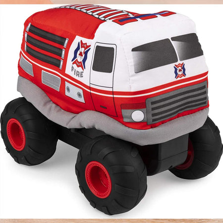 Camion dei Pompieri Radiococmandato Peluche Plush Power Giocattolo Bambini Rosso