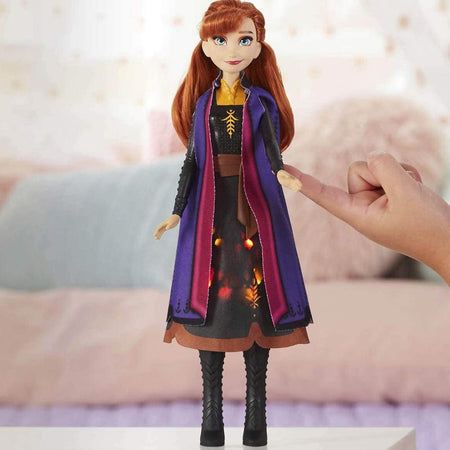 Bambola Disney Frozen 2 Personaggio Anna Luci del Nord con Vestito Luminoso 30cm