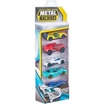 Macchine Metalliche Metal Machines Set 5 Pezzi Vari Colori Assortiti Gioco Auto