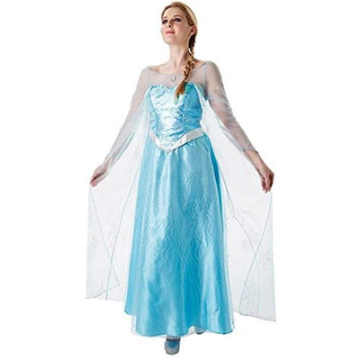 Costume Disney Frozen Elsa Vestito Disney Frozen Taglia L Carnevale Adulto