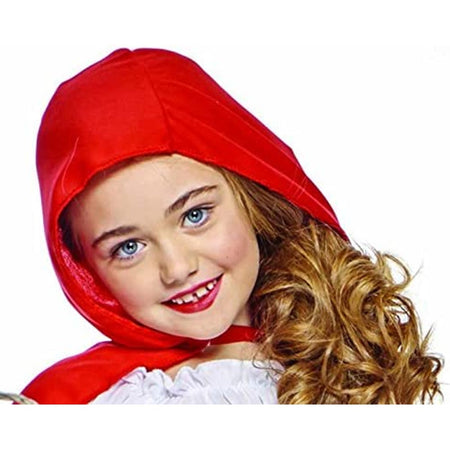 Costume Cappuccetto Rosso Bambina 7-8 Anni con Vestitino e Mantella Carnevale