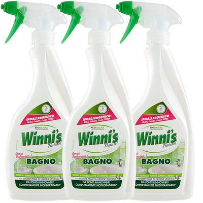 3 x Winni's Naturel Bagno Detergente Igienizzante Promo Pack 3 Bottiglie 500ml