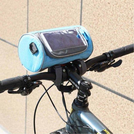 Borsa Manubrio Bicicletta Bici Tasca Touch Navigatore Smartphone Tracolla 3 col