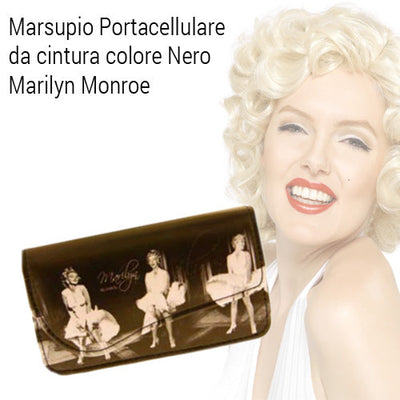 Portacellulare Smartphone Marsupio da cintura Marilyn Monroe Colore Nero