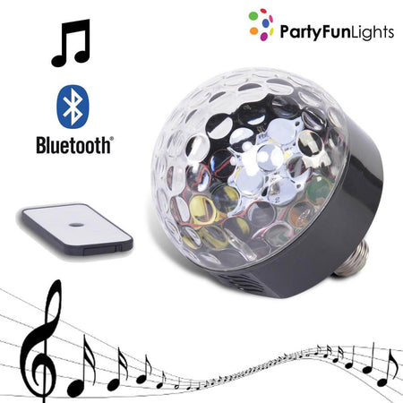 Altoparlante Disco Bluetooth 6 Led + Telecomando Attacco E27 3w Party Fun Lights