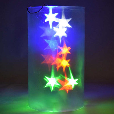 Lampada Olografica Natalizia Luce a LED a Batteria 25x15cm Decorazioni Natale