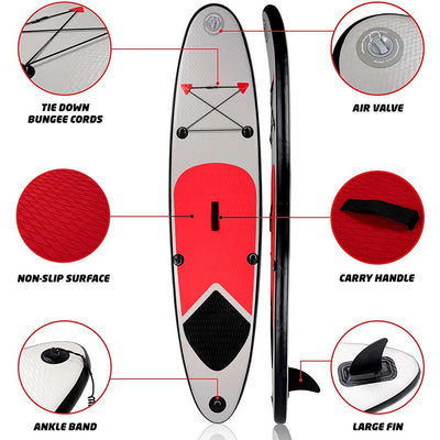 Tavola da Surf Gonfiabile 243x57cm Paddle Board per Pagaia con Gonfiatore Mare