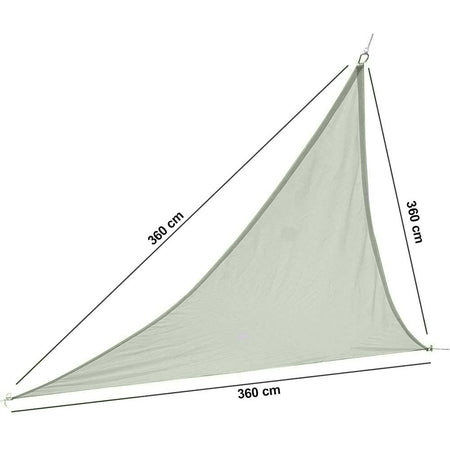 Vela Telo ParaSole 3,6 x 3,6 mt Tenda Triangolare Ombreggiante Giardino Grigio