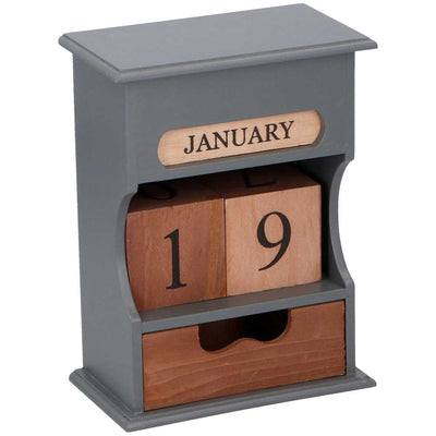 Calendario Con Cassetto In Legno Mdf Articasa Grigio Antico Arredo Casa Ufficio