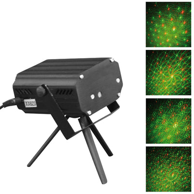 Proiettore Laser Pattern VORTICI Colori Rosso e Verde Uso Interno Distanza 5 Mt