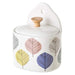 Saliera Barattolo Ceramica con Coperchio per Sale 0,7lt Bianco Pomello Legno