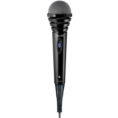 Microfono Dinamico Professionale Philips con Cavo 1,5MT per Canto Karaoke Nero