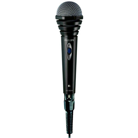 Microfono Dinamico Professionale Philips con Cavo 1,5MT per Canto Karaoke Nero