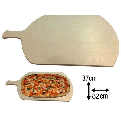 Tagliere Per Pizza a Metro Teglia Vassoio Legno Rettangolare Con Manico 82x37cm