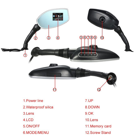 COPPIA SPECCHIETTI MOTO 2.4" DVR CAMERA SPECCHIETTO CAMERA RETROVISORE FRONTALE Auto e Moto/Parti per auto/Luci lampadine e indicatori/Blocchi illuminazione e componenti/Blocchi luci antinebbia Trade Shop italia - Napoli, Commerciovirtuoso.it