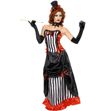Costume Vampiressa Burlesque Sexy Per Adulti Party Carnevale Travestimento