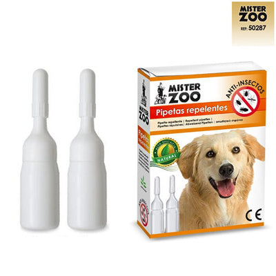 Confezione 2 x 2,8 ml Fialette Repellenti Anti Insetti per Cani Pulizia Cane