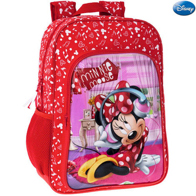 Zaino Americano Scuola Elementare Media Zainetto 30x40x16 Disney Minnie Mouse