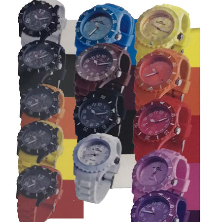 Orologio da Polso Quarzo Uomo Donna con Cinturino in silicone Colori Assortiti