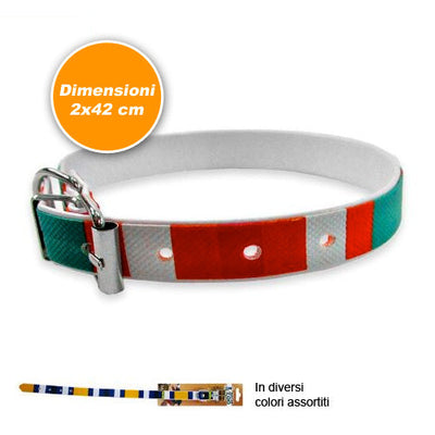 Collare Per Cani e Gatti In Cuoio Con Gancio 2x42 cm Unisex Multicolore