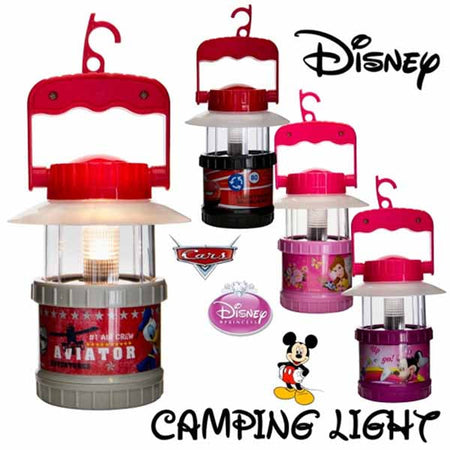 Mini Lampada a LED Camping Esterno 7,5x19,5 cm 4 Modelli Assortiti Disney