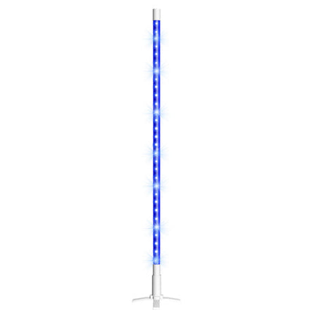 Tubo luce 60 Led Altezza 134 cm colore blu con Staffa Montaggio e Piede Sostegno