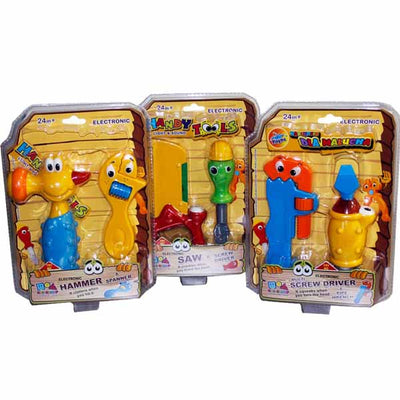 Set 2 Pezzi Attrezzi da Lavoro Handy Toys con Luci e Suoni