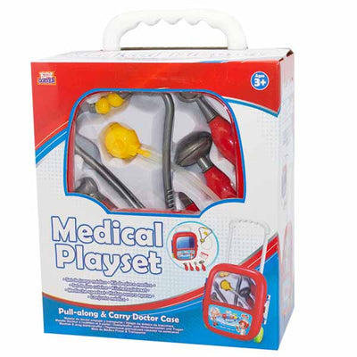 Trolley Set Dottore Con 7 Accessori Inclusi Medical Playset Grandi Giochi