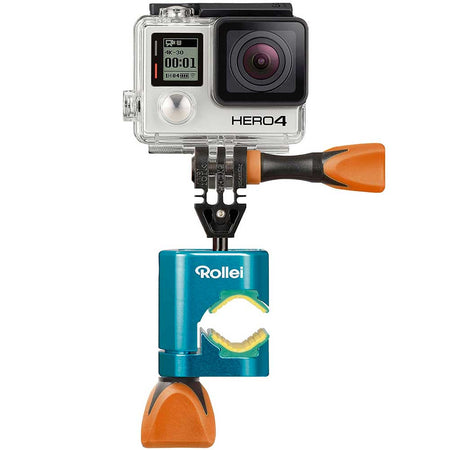 Supporto Action Camera per Bici e Moto Professionale Rollei GOPro Colore Blu