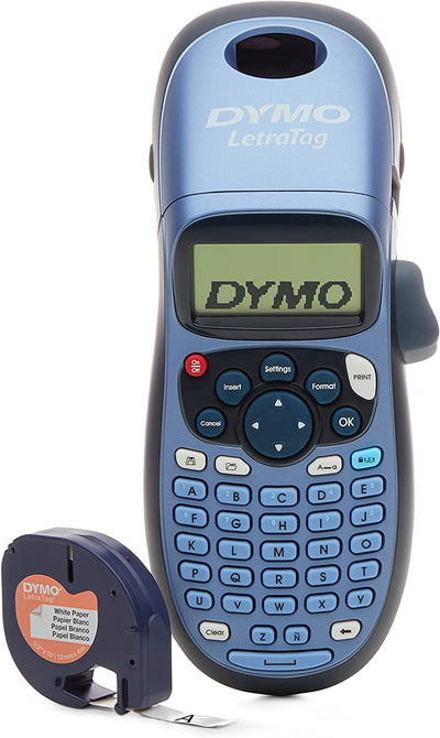Dymo LetraTag LT-100H - Etichettatrice, Nero/Blu