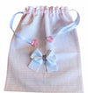 Sacca nascita in cotone, personalizzabile 35 x h 40 cm fatto a mano Made in Italy Casa e cucina/Decorazioni per interni/Addobbi e decorazioni per ricorrenze/Decorazioni natalizie/Fiocchi e nastri MagiediNatale.it - Altamura, Commerciovirtuoso.it