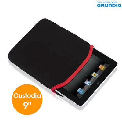 Custodia Ipad Cover Tablet Schermo 9 Pollici Vari Colori in Neoprene Grundig