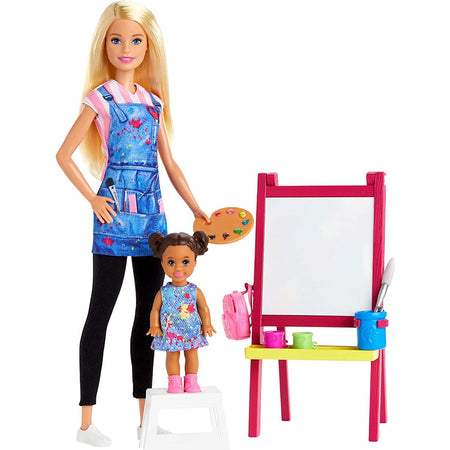 Bambola Barbie Playset Insegnante di Pittura con Shelly Bambolina e Accessori