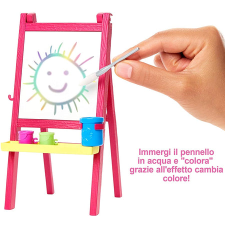 Bambola Barbie Playset Insegnante di Pittura con Shelly Bambolina e Accessori