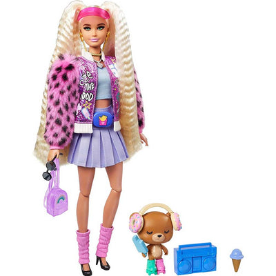Barbie Extra Bambola Con Capelli Lunghissimi Cucciolo e Accessori Giocattolo