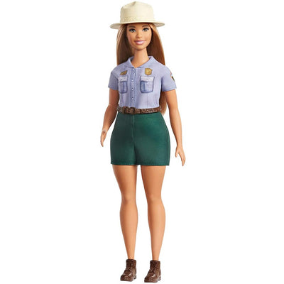 Barbie Bambola Park Ranger Bionda Curvy Vestiti in Tessuto + Accessori 30cm