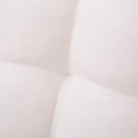 Cuscino Sedia in Tessuto Trapuntato Imbottito 40x40cm con Laccetti Colore Bianco