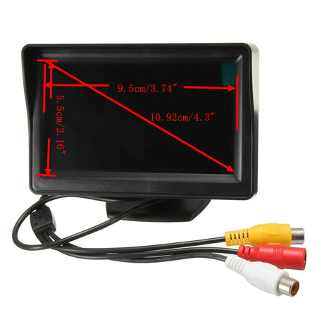 KIT TELECAMERA RETROMARCIA MONITOR 4,3" TFT LCD STAFFATA CABLATA AUTO CAMPER Elettronica/Elettronica per veicoli/Elettronica per auto/Sistemi video/Videocamera da cruscotto Trade Shop italia - Napoli, Commerciovirtuoso.it