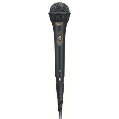 Microfono Dinamico Professionale Philips con Cavo 5MT per Canto Karaoke Nero