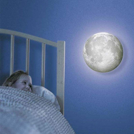 Lampada Luna a Parete Moon Light Lamp Luce Notturna LED Fasi Lunari Telecomando