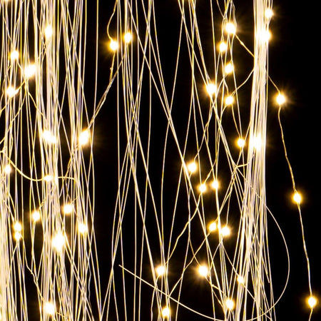 Albero di Natale Pendente Luminoso 150cm con 216 Luci LED Bianco Caldo Esterno