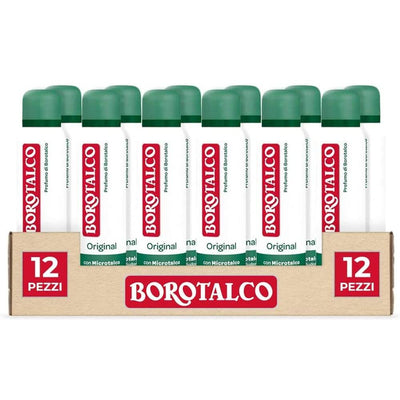 12 x Deodorante Borotalco Deo Spray Original Promo Pack Confezione 12 Bottiglie