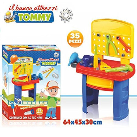 Banco Attrezzi di Tommy Banco Lavoro 65cm Per Bambini 35pz Smart Tool Multicolor