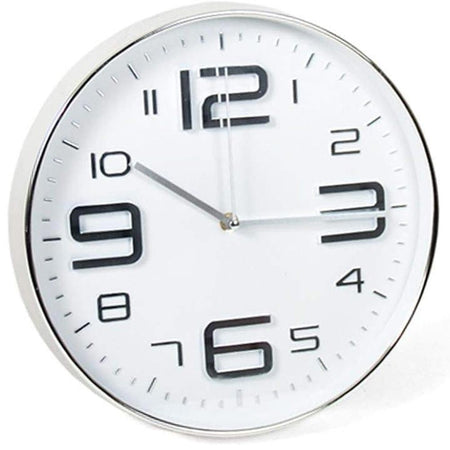 Orologio da Parete Rotondo Aggancio Facile Design Elegante Moderno Numeri Grandi